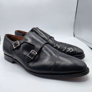 Allen Edmonds St. John's Double Monk Strap Mens Size 11.5 Black Dress Shoe